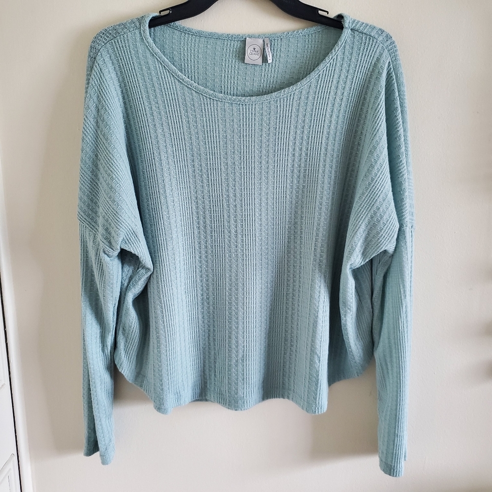 Anthro Paper Crane Waffle Knit Long Sleeve Thermal